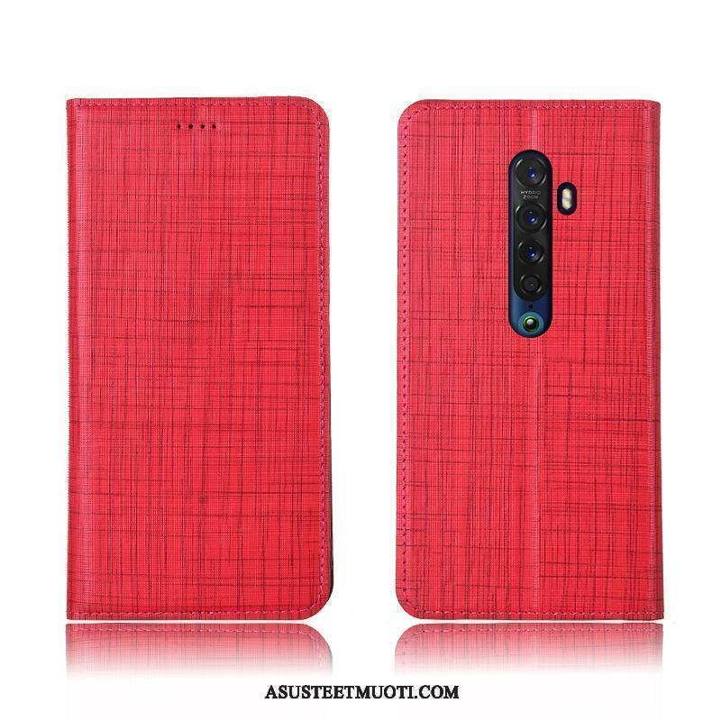 Oppo Reno 2 Kuoret Simpukka All Inclusive Kukkakuvio Nahkakotelo Kuori