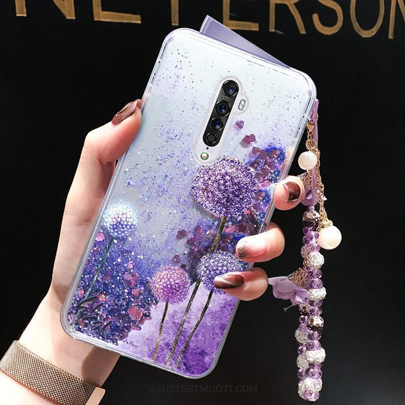 Oppo Reno 2 Kuori Kuoret Neste Kukka Juoksuhiekka Puhelimen Violetti