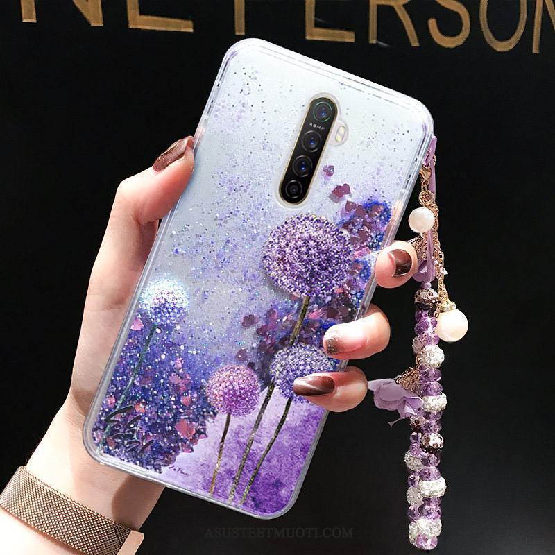 Oppo Reno 2 Kuori Kuoret Neste Kukka Juoksuhiekka Puhelimen Violetti