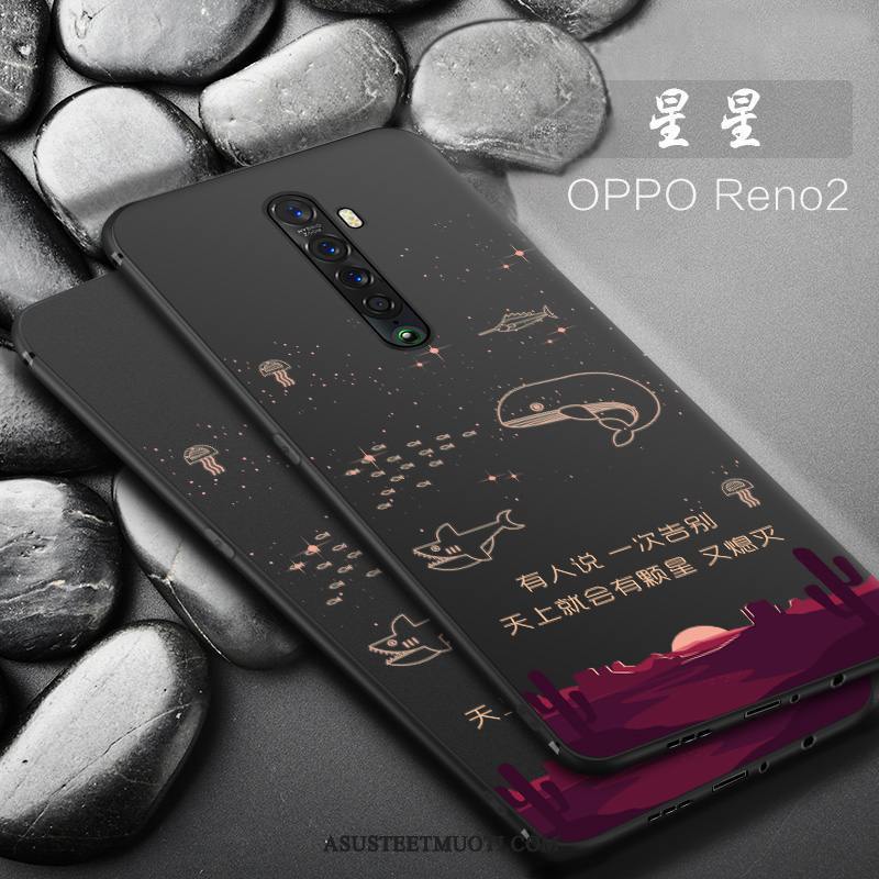 Oppo Reno 2 Kuori Kuoret Pehmeä Neste Suojaus Pesty Suede All Inclusive