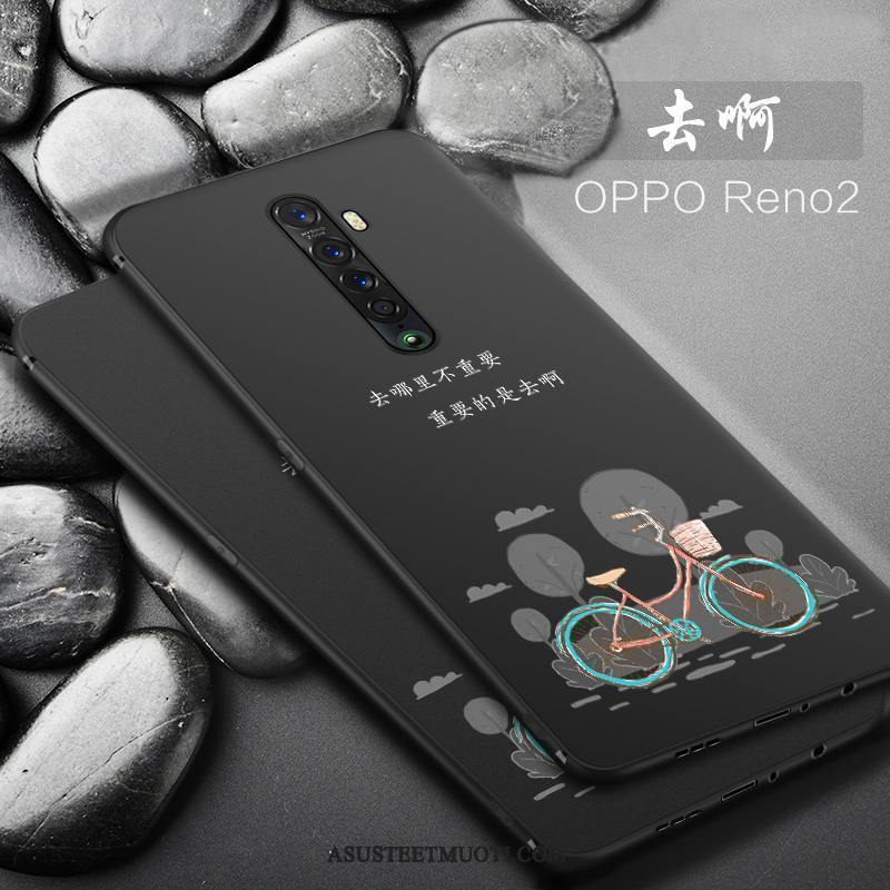 Oppo Reno 2 Kuori Kuoret Pehmeä Neste Suojaus Pesty Suede All Inclusive