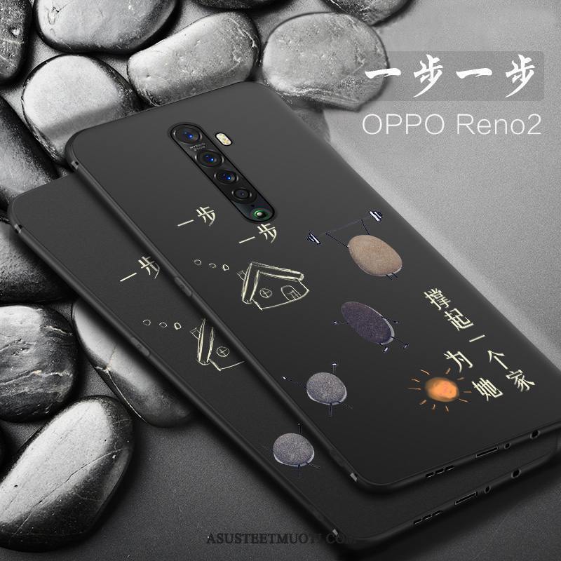 Oppo Reno 2 Kuori Kuoret Pehmeä Neste Suojaus Pesty Suede All Inclusive