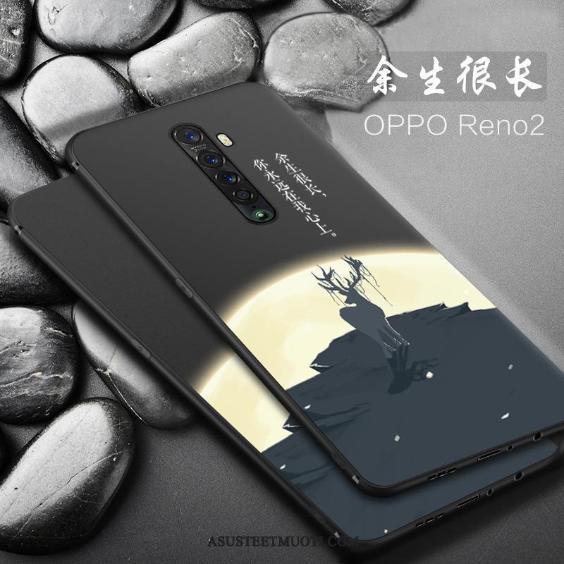 Oppo Reno 2 Kuori Kuoret Pehmeä Neste Suojaus Pesty Suede All Inclusive