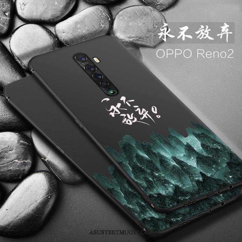 Oppo Reno 2 Kuori Kuoret Pehmeä Neste Suojaus Pesty Suede All Inclusive