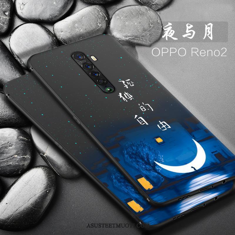 Oppo Reno 2 Kuori Kuoret Pehmeä Neste Suojaus Pesty Suede All Inclusive