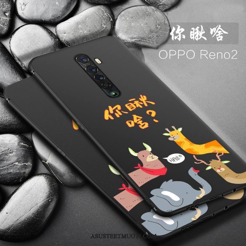 Oppo Reno 2 Kuori Kuoret Pehmeä Neste Suojaus Pesty Suede All Inclusive