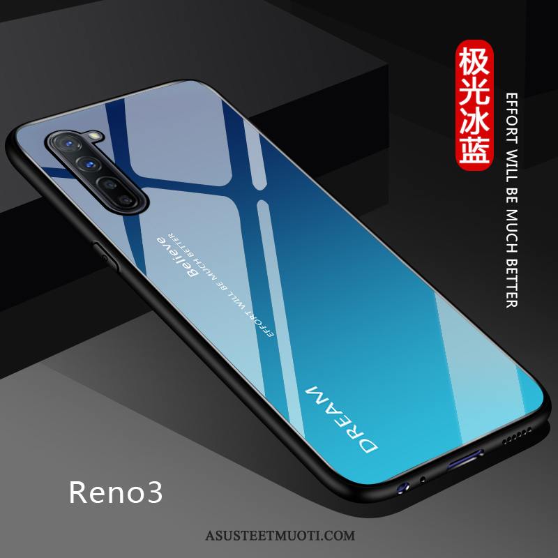 Oppo Reno 3 Kuoret Kiinteä Väri Pehmeä Neste Puhelimen Suojaus Net Red