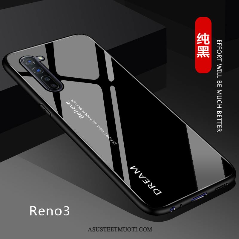 Oppo Reno 3 Kuoret Kiinteä Väri Pehmeä Neste Puhelimen Suojaus Net Red