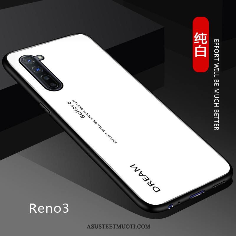 Oppo Reno 3 Kuoret Kiinteä Väri Pehmeä Neste Puhelimen Suojaus Net Red