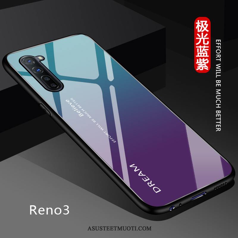 Oppo Reno 3 Kuoret Kiinteä Väri Pehmeä Neste Puhelimen Suojaus Net Red