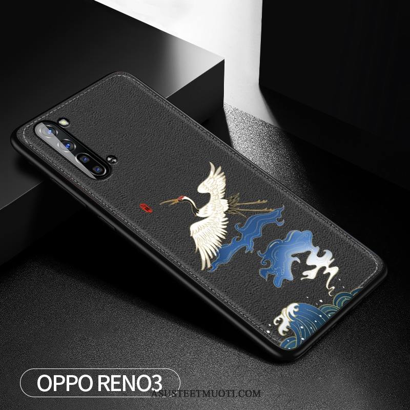 Oppo Reno 3 Kuoret Kohokuviointi Persoonallisuus Kuori Kotelo Sininen