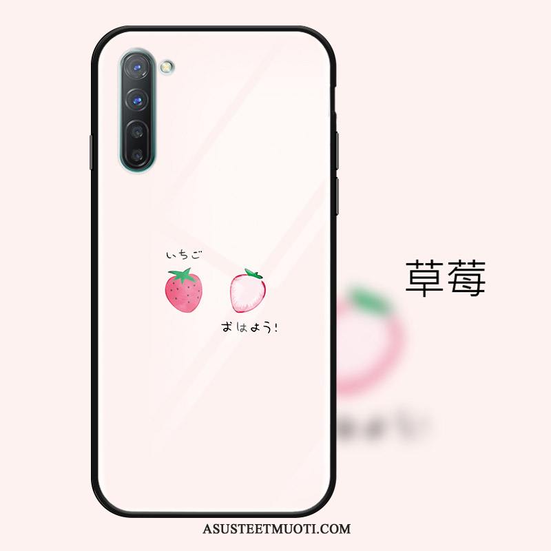 Oppo Reno 3 Kuoret Kotelo Yksinkertainen Puhelimen Mansikka Lasi