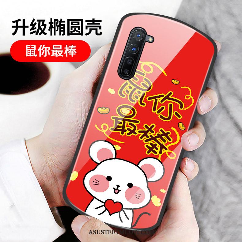 Oppo Reno 3 Kuoret Lasi Kuori Puhelimen Vihreä Murtumaton