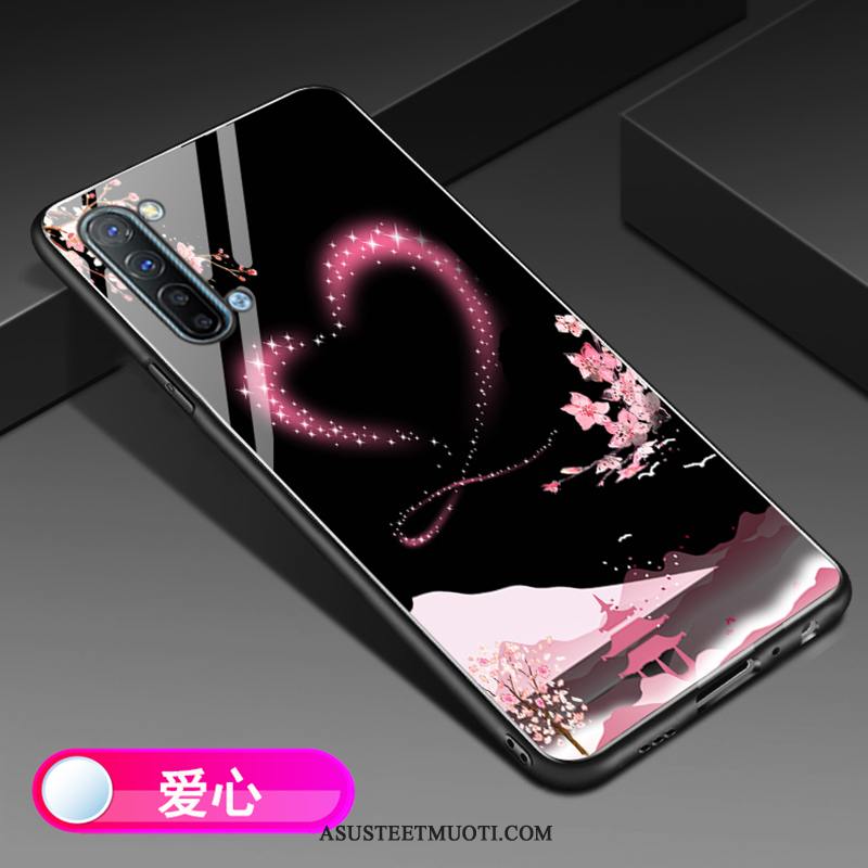 Oppo Reno 3 Kuoret Musta Silikoni Puhelimen Lasi Murtumaton