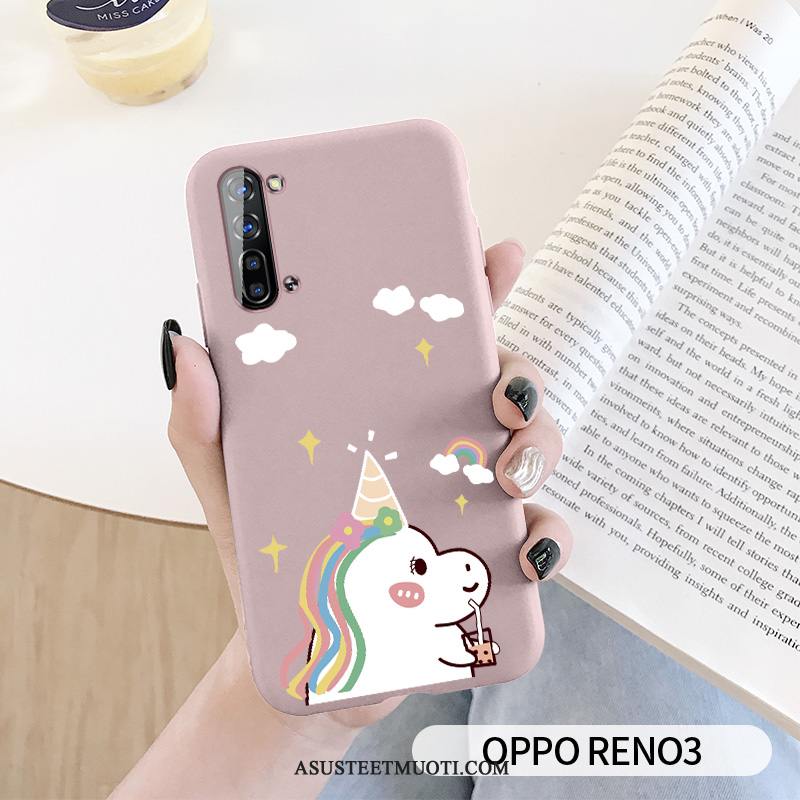 Oppo Reno 3 Kuori Kuoret Pehmeä Neste Puhelimen Luova Sarjakuva Ihana