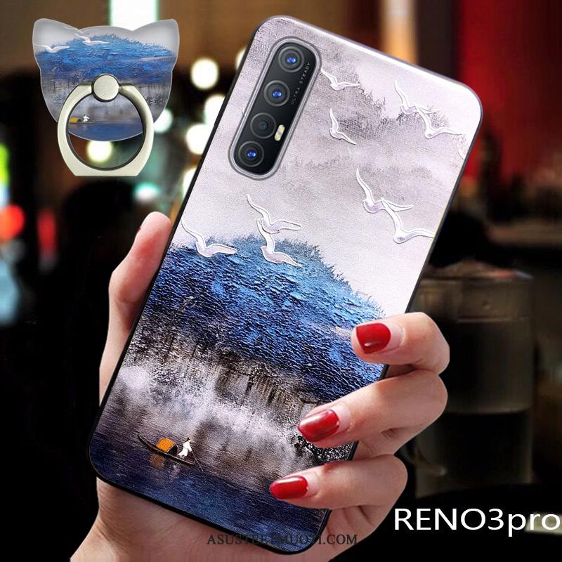 Oppo Reno 3 Pro Kuoret Ripustettavat Koristeet Sininen All Inclusive Silikoni Tuki