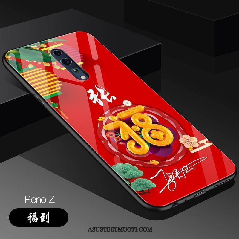 Oppo Reno Z Kuoret Trendi Net Red Kotelo Puhelimen Muokata