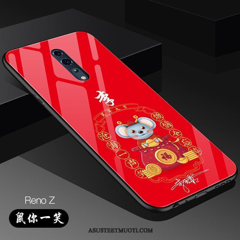 Oppo Reno Z Kuoret Trendi Net Red Kotelo Puhelimen Muokata