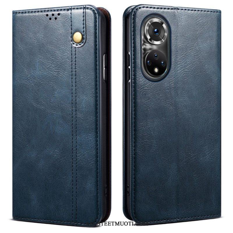 Puhelinkuoret Honor 50 Pro Kotelot Flip Pro Waxed Faux Leather