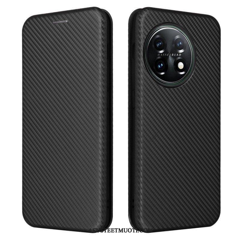 Puhelinkuoret OnePlus 11 5G Kotelot Flip Värillinen Hiilikuitu