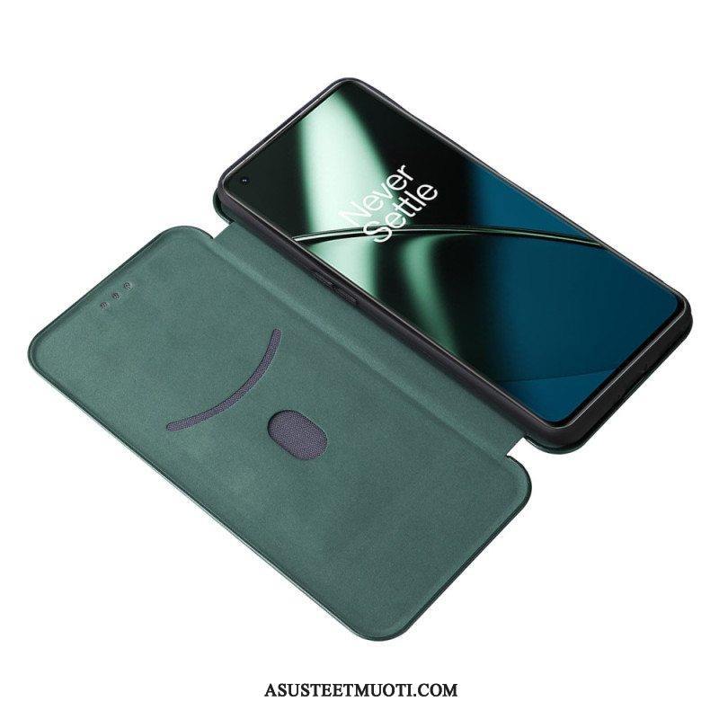 Puhelinkuoret OnePlus 11 5G Kotelot Flip Värillinen Hiilikuitu