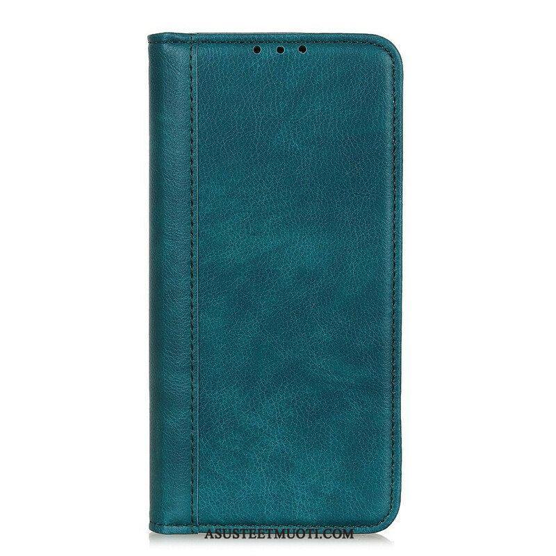 Puhelinkuoret OnePlus Nord 2 5G Kotelot Flip Litchi Split Leather -versio