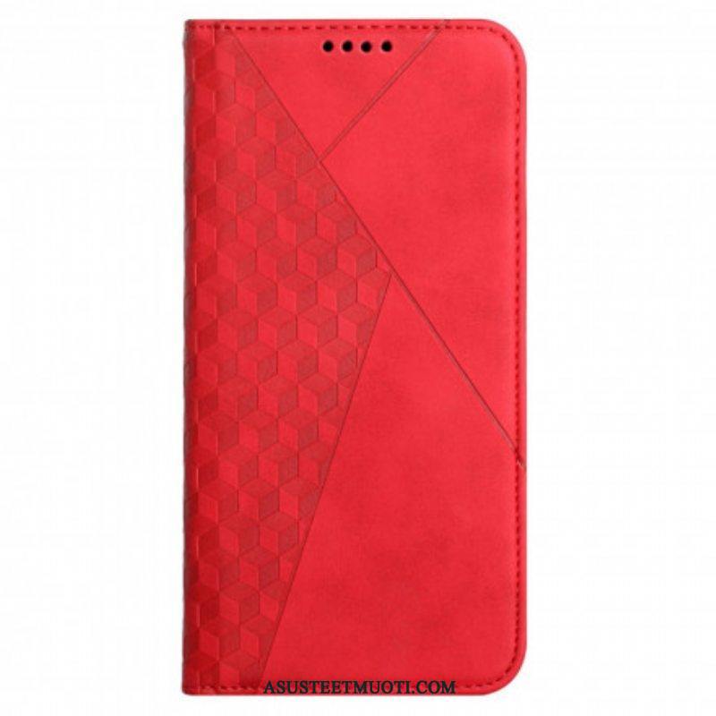 Puhelinkuoret Oppo A54 5G / A74 5G Kotelot Flip Cubic Style Skin-touch
