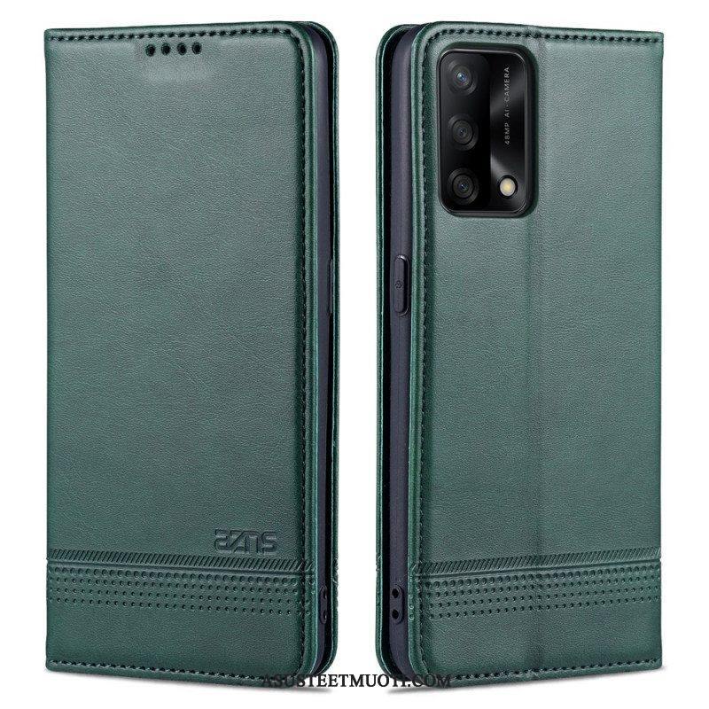 Puhelinkuoret Oppo A74 4G Kotelot Flip Azns Keinonahkaa