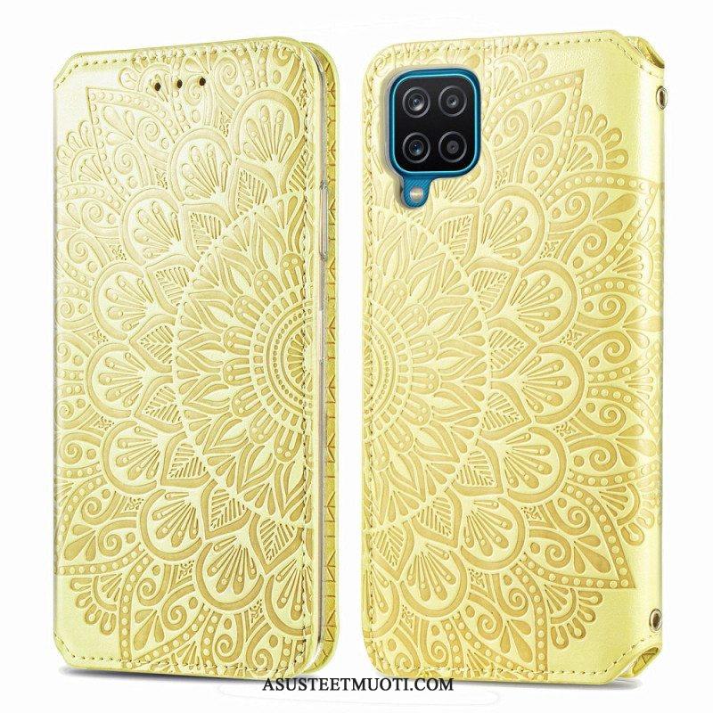 Puhelinkuoret Samsung Galaxy M12 / A12 Kotelot Flip Mandala