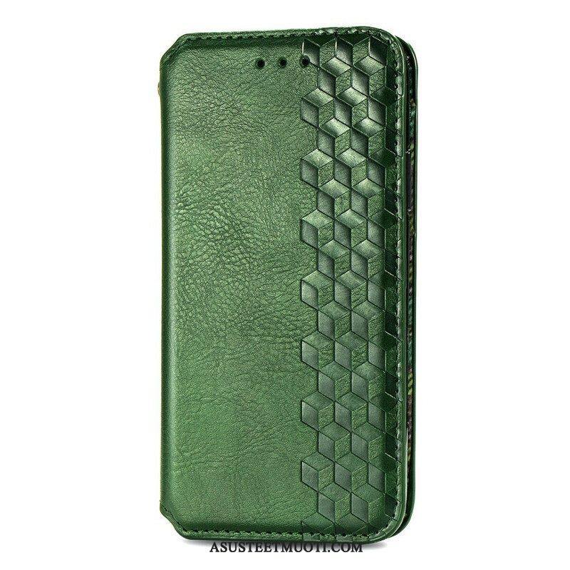 Puhelinkuoret Samsung Galaxy S21 FE Kotelot Flip Nahkaefekti Diamond Texture