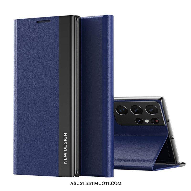 Puhelinkuoret Samsung Galaxy S21 Ultra 5G Keinonahka Uusi Muotoilu