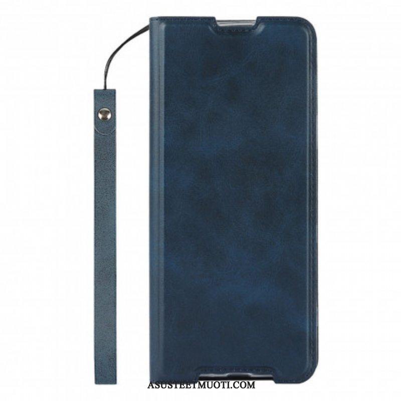 Puhelinkuoret Sony Xperia 1 III Suojaketju Kuori Kotelot Flip Faux Leather Class Strappy