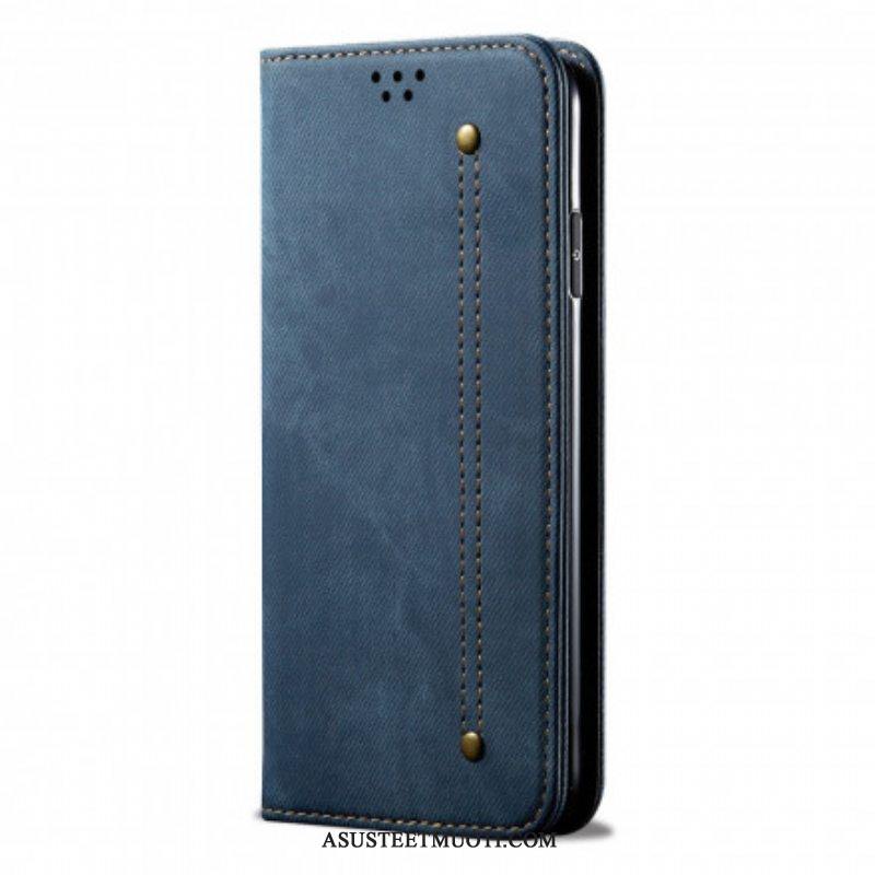 Puhelinkuoret Vivo Y70 Kotelot Flip Denim Kangas