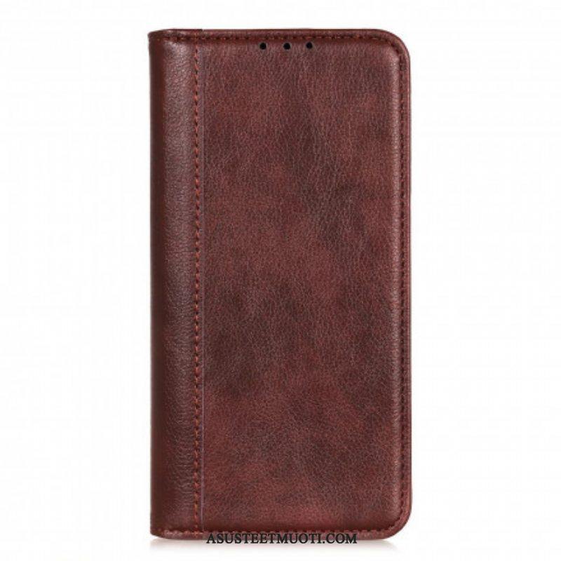 Puhelinkuoret Xiaomi Redmi Note 10 / 10S Kotelot Flip Litchi Split Leather -versio