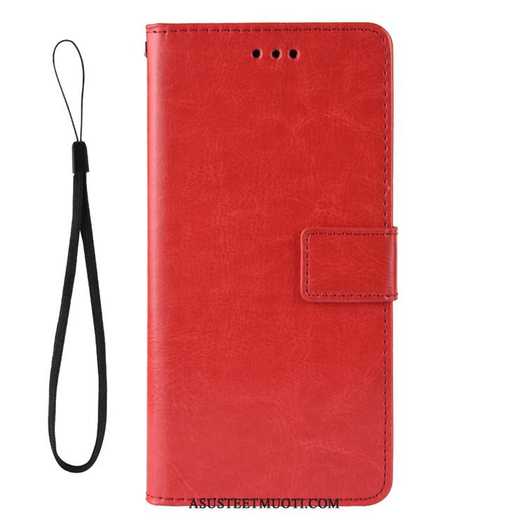 Redmi Note 9 Kuoret Kotelo Puhelimen Nahkakotelo Punainen Musta