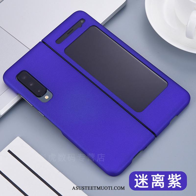 Samsung Fold Kuori Kuoret Pesty Suede Murtumaton Puhelimen Violetti Kova