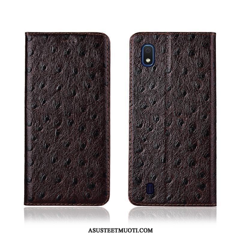 Samsung Galaxy A10 Kuori Kuoret Silikoni Puhelimen Pesty Suede Suojaus Kukkakuvio