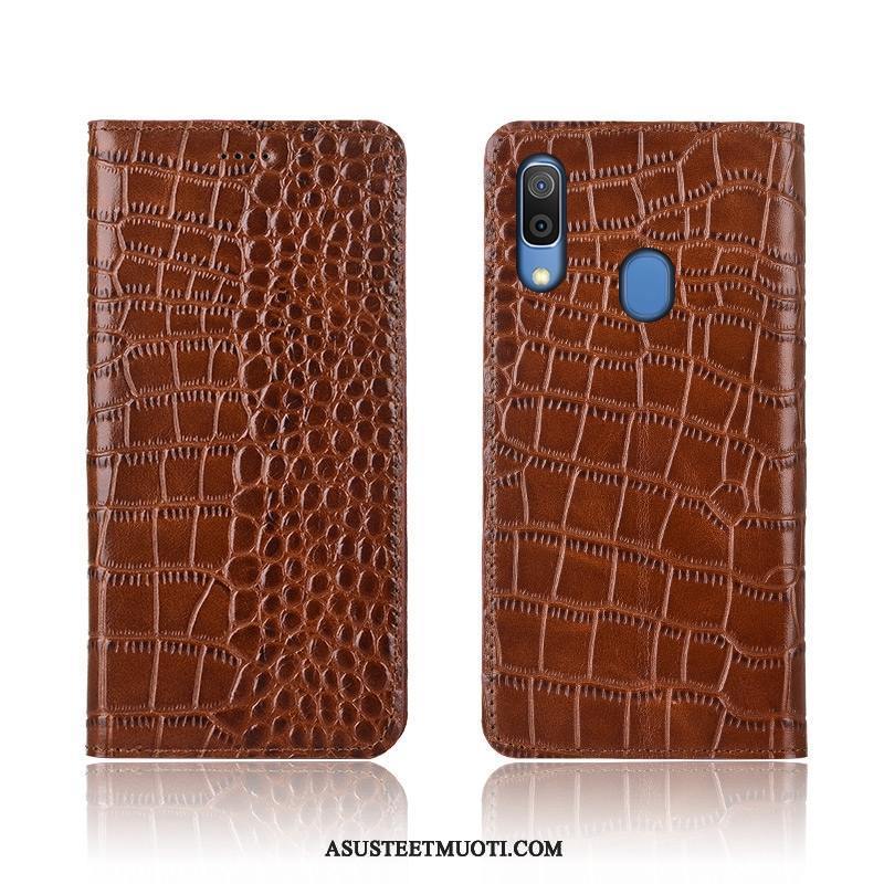 Samsung Galaxy A20e Kuoret Pehmeä Neste Silikoni Uusi Pesty Suede Aito Nahka