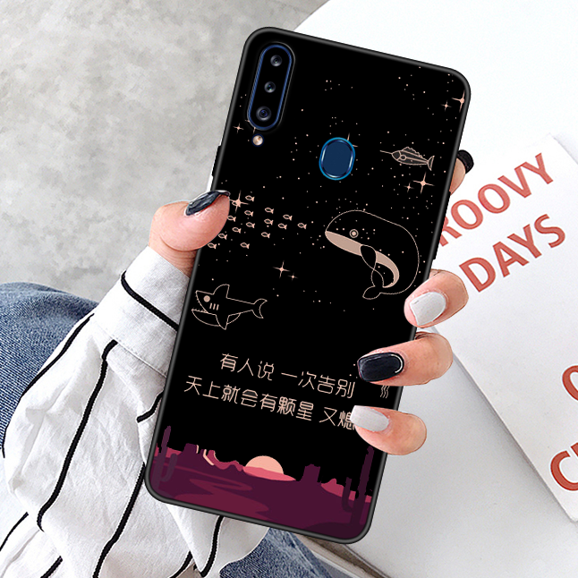 Samsung Galaxy A20s Kuori Kuoret All Inclusive Punainen Muokata Pehmeä Neste Puhelimen