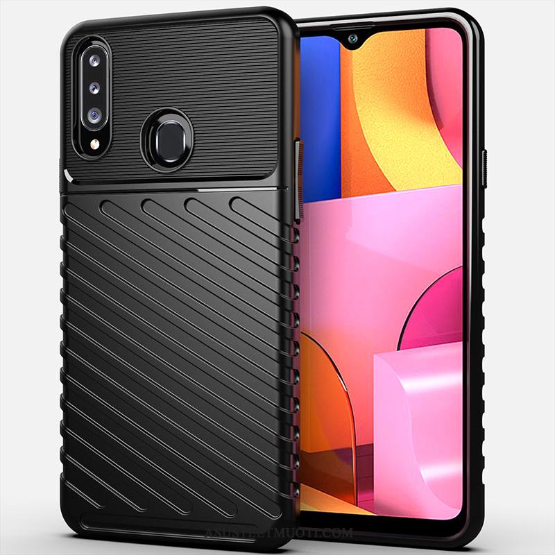 Samsung Galaxy A20s Kuori Kuoret Murtumaton Kotelo Musta Suojaus Puhelimen