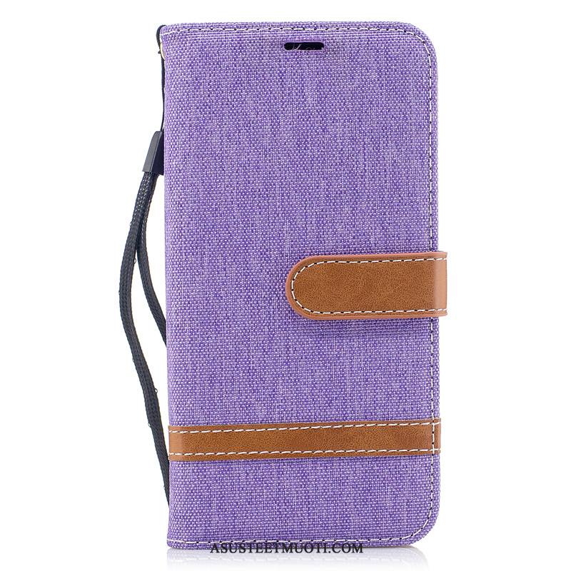 Samsung Galaxy A30s Kuoret Nahkakotelo Kortti Sininen Tähti Kuori