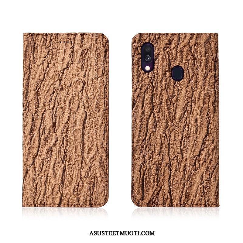 Samsung Galaxy A40 Kuoret Uusi Pesty Suede Silikoni All Inclusive Aito Nahka