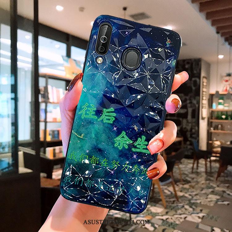 Samsung Galaxy A40s Kuori Kuoret Tähti Kotelo Kukkakuvio Punainen