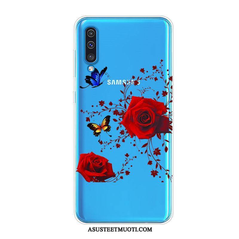 Samsung Galaxy A50 Kuori Kuoret All Inclusive Suojaus Pehmeä Neste Sininen Murtumaton