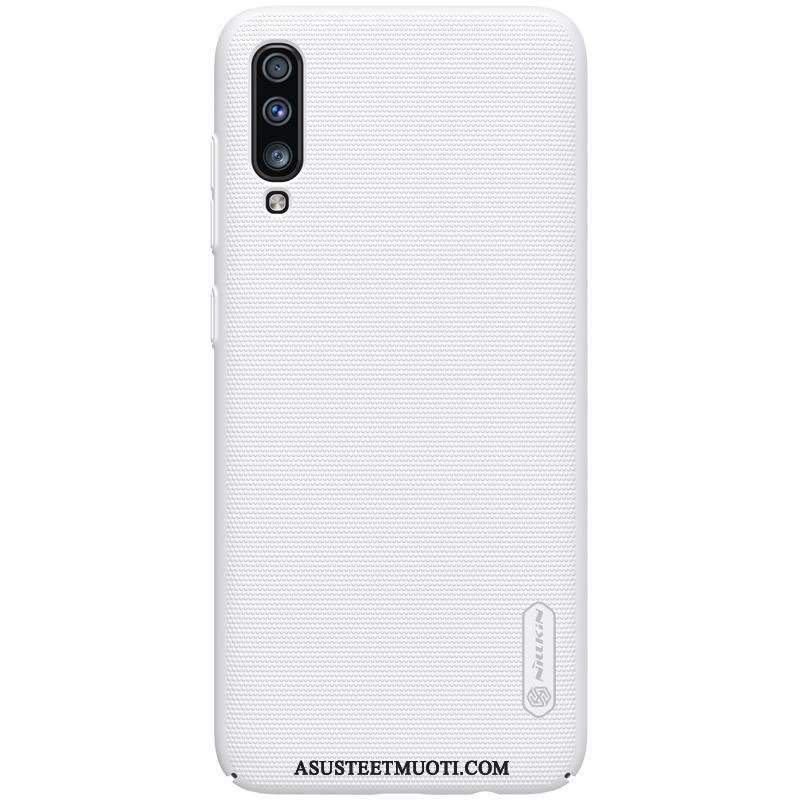 Samsung Galaxy A50 Kuori Kuoret Valkoinen All Inclusive Luova Suojaus Pesty Suede