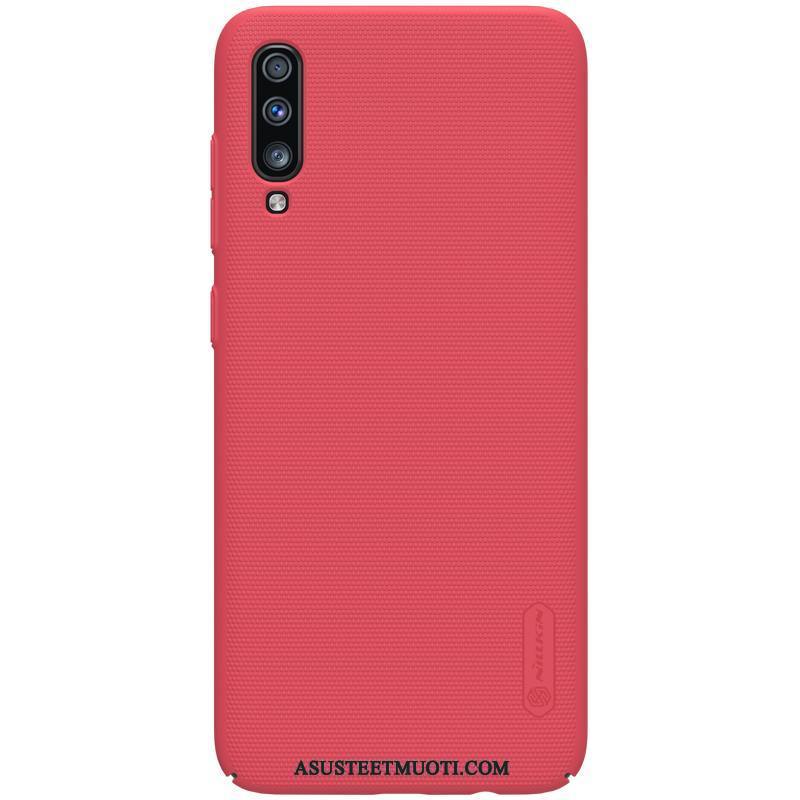 Samsung Galaxy A50 Kuori Kuoret Valkoinen All Inclusive Luova Suojaus Pesty Suede