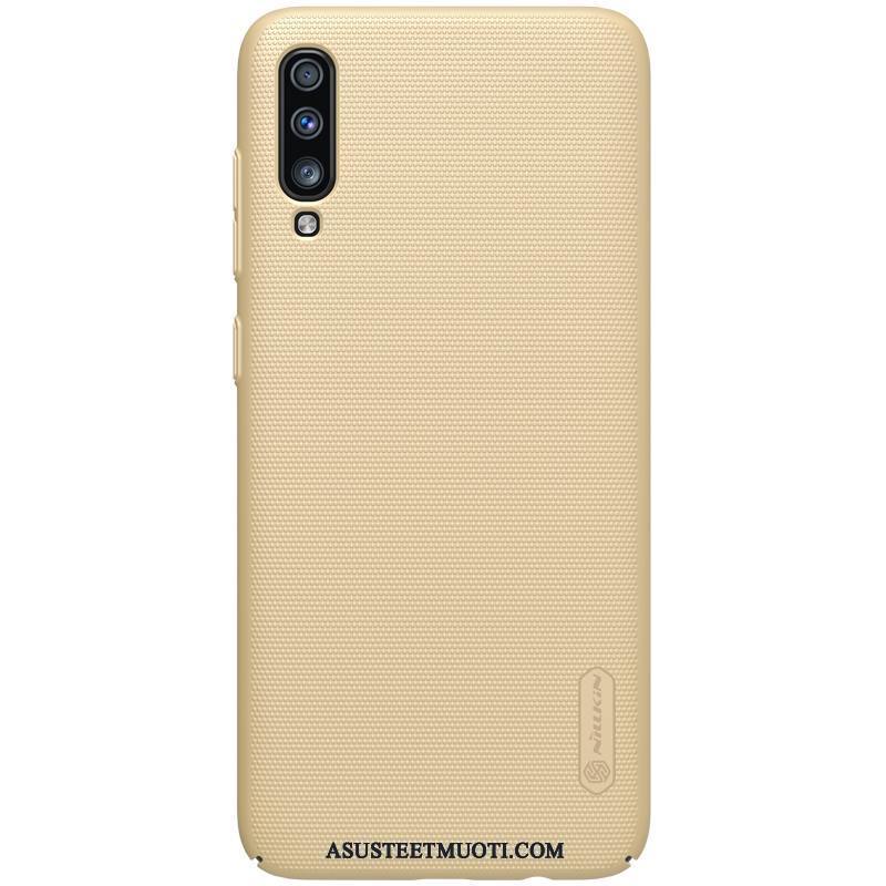 Samsung Galaxy A50 Kuori Kuoret Valkoinen All Inclusive Luova Suojaus Pesty Suede