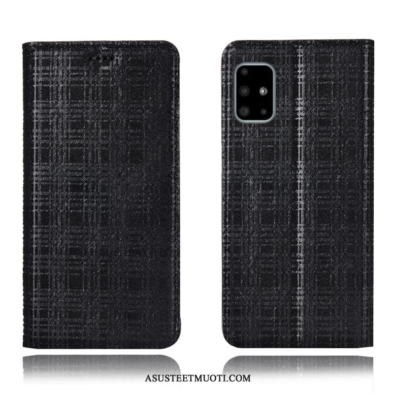 Samsung Galaxy A51 Kuori Kuoret Puhelimen Kukkakuvio Murtumaton Aito Nahka Kotelo