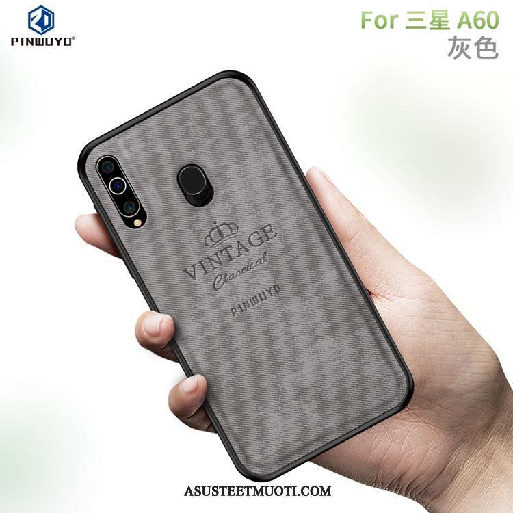 Samsung Galaxy A60 Kuori Kuoret Kukkakuvio Murtumaton Puhelimen Punainen