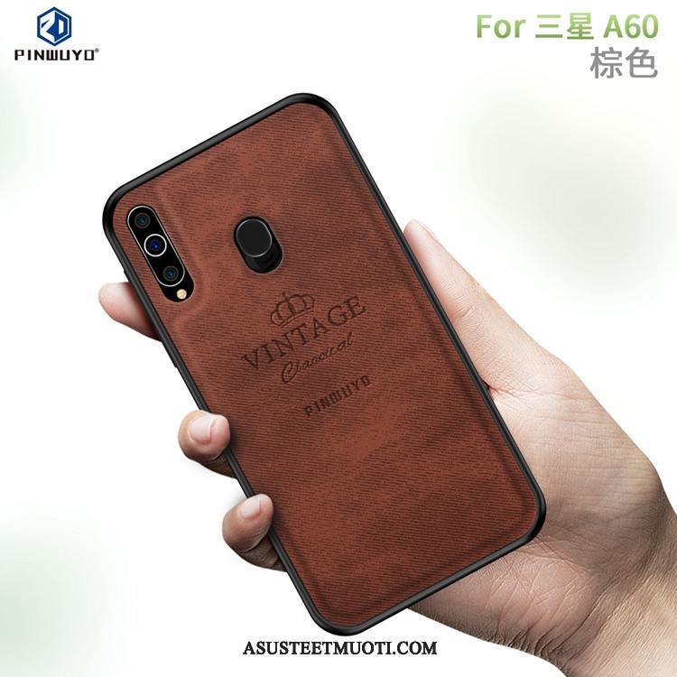 Samsung Galaxy A60 Kuori Kuoret Kukkakuvio Murtumaton Puhelimen Punainen